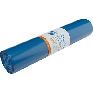 Deiss PREMIUM PLUS® Abfallsäcke, Recycling-LDPE, reißfest, B 700 x H 1100 mm, 120 liter, 31 µm, blau, 250 Stück Deiss PREMIUM PLUS® Abfallsäcke, Recycling-LDPE, reißfest, B 700 x H 1100 mm, 120 liter, 31 µm, blau, 250 Stück