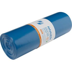 Deiss PREMIUM PLUS® Abfallsäcke, Recycling-LDPE, reißfest, B 700 x H 1100 mm, 120 liter, 82 µm, blau, 150 Stück Deiss PREMIUM PLUS® Abfallsäcke, Recycling-LDPE, reißfest, B 700 x H 1100 mm, 120 liter, 82 µm, blau, 150 Stück