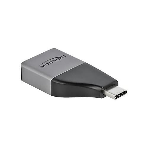 Delock - DisplayPort-Adapter - 24 pin USB-C (M) zu DisplayPort (W) - USB 3.2 Gen 1 / DisplayPort 1.2 - unterstützt 4K 60 Hz (3840 x 2160) - Grau