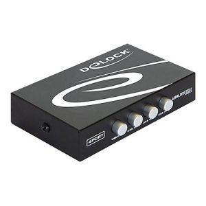 Delock Switch USB 2.0 4 port manual – USB-Umschalter für die gemeinsame Nutzung von Peripheriegeräten – 4 Anschlüsse