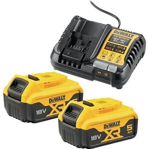 DEWALT Akku-Starter-Set DCB1104P2, 18V 5Ah XR-Schiebe-Akkus DEWALT Akku-Starter-Set DCB1104P2, 18V 5Ah XR-Schiebe-Akkus