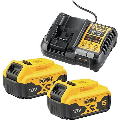 DEWALT Akku-Starter-Set DCB1104P2, 18V 5Ah XR-Schiebe-Akkus