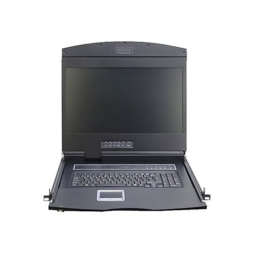 Digitus Professional DS-72211-4GE - KVM-Konsole mit KVM-Switch - 8 Anschlüsse - Deutsch - 48.3 cm (19') - Rack