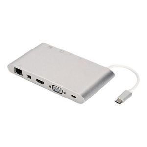 Digitus Universal – Dockingstation – USB-C – VGA, HDMI, Mini DP – GigE Digitus Universal – Dockingstation – USB-C – VGA, HDMI, Mini DP – GigE