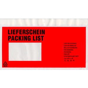 Dokumententaschen, DIN lang, 240 x 110, 1000 Stück, Lieferschein Dokumententaschen, DIN lang, 240 x 110, 1000 Stück, Lieferschein