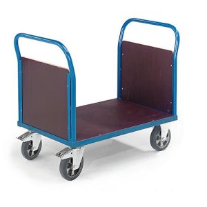 Doppelstirnwandwagen, verzinkt, Ladefläche 1200 x 800 mm, Tragkraft 1200 kg Doppelstirnwandwagen, verzinkt, Ladefläche 1200 x 800 mm, Tragkraft 1200 kg