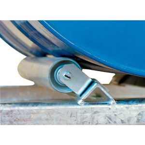 Drehbare Rollenauflage für CEMO Fassregal Typ 400 und 800, Stahl verzinkt, für 200 l Fass, 2 Stück Drehbare Rollenauflage für CEMO Fassregal Typ 400 und 800, Stahl verzinkt, für 200 l Fass, 2 Stück