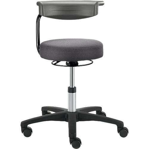 Drehhocker TEC basic IS 1999, höhenverst., mit Armablage, ergonom. Polster-Sitz, platingrau