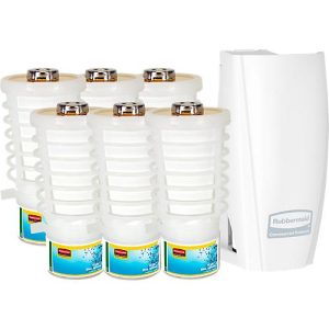 Duftspender Rubbermaid TCell 1.0, inkl. 6x Nachfüllflasche, Duftrichtung Blue Splash, für bis zu 90 Tage, B 73 x T 74 x H 150 mm, weiß Duftspender Rubbermaid TCell 1.0, inkl. 6x Nachfüllflasche, Duftrichtung Blue Splash, für bis zu 90 Tage, B 73 x T 74 x H 150 mm, weiß