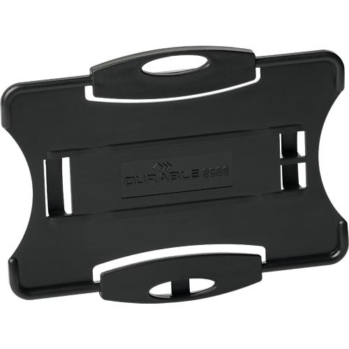 Durable Ausweishalter Eco, für 1 Karte, 10 Stück, Hoch - oder Querformat, B 54 x H 87 mm, recycelter Kunststoff, schwarz