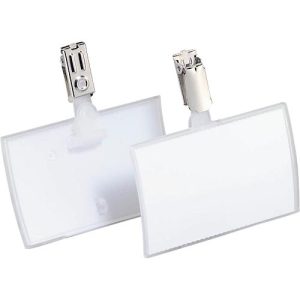 Durable Click Fold Namensschilder mit Clip, 54 x 90 mm, 25 Stück Durable Click Fold Namensschilder mit Clip, 54 x 90 mm, 25 Stück