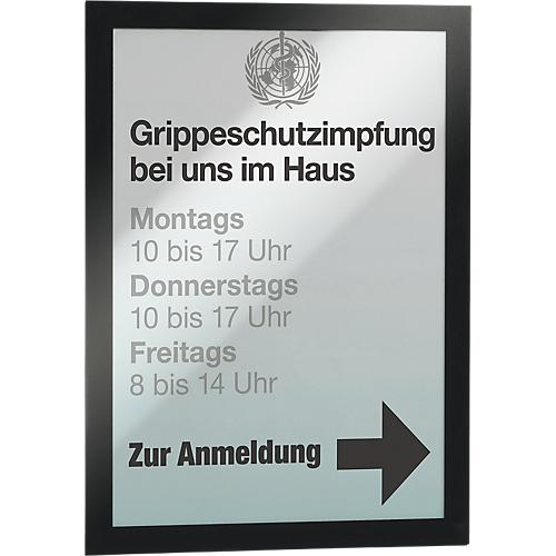 Durable Inforahmen Duraframe, DIN A4, 10 Stück, schwarz