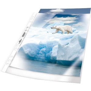 Durable Prospekthüllen Premium, DIN A4, oben offen, 100 Stück, genarbt, transparent Durable Prospekthüllen Premium, DIN A4, oben offen, 100 Stück, genarbt, transparent