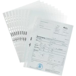 Durable Prospekthüllen Premium, DIN A4, oben offen, 100 Stück, glatt, glasklar Durable Prospekthüllen Premium, DIN A4, oben offen, 100 Stück, glatt, glasklar