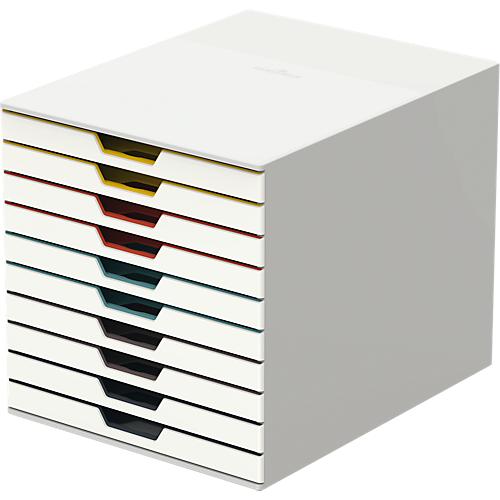 Durable Schubladenbox Varicolor, 10 Schübe, DIN C4, grau/weiß