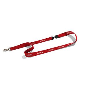 Durable Textilband mit Aufdruck VISITOR, mit Sicherheitsverschluss u. Karabiner, L 440 x B 20 mm Durable Textilband mit Aufdruck VISITOR, mit Sicherheitsverschluss u. Karabiner, L 440 x B 20 mm