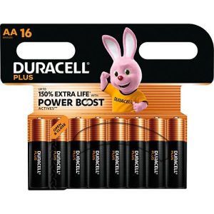 Duracell Alkaline Batterie Plus Extra Life, Mignon AA, LR06, 1,5 V, im Retail Blister, 16 Stück Duracell Alkaline Batterie Plus Extra Life, Mignon AA, LR06, 1,5 V, im Retail Blister, 16 Stück