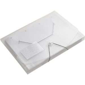 Eckspanner FolderSys JUMBO, A4, B 240 x H 320 mm, 3 Innenklappen & Gummizug-Verschluss, Polypropylen, Stärke 0,42 mm, transparent, 10 Stück Eckspanner FolderSys JUMBO, A4, B 240 x H 320 mm, 3 Innenklappen & Gummizug-Verschluss, Polypropylen, Stärke 0,42 mm, transparent, 10 Stück