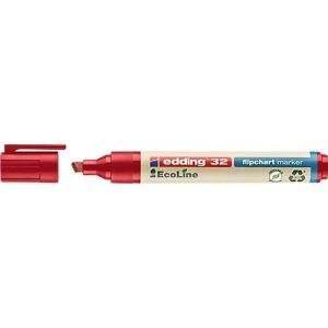 Edding 32 EcoLine Flipchartmarker, nachfüllbar, 10 Stk., rot Edding 32 EcoLine Flipchartmarker, nachfüllbar, 10 Stk., rot