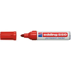 edding 550 Permanent Marker, Rundspitze 3-4 mm, rot, 10 Stück edding 550 Permanent Marker, Rundspitze 3-4 mm, rot, 10 Stück