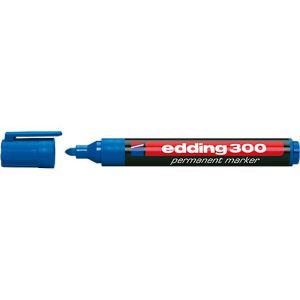 EDDING Permanent Marker 300, mit Rundspitze, 1 Stück, blau EDDING Permanent Marker 300, mit Rundspitze, 1 Stück, blau