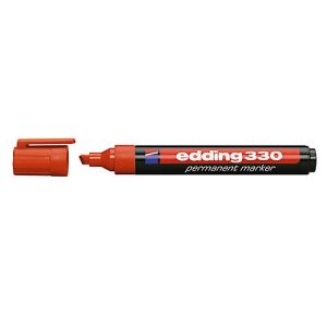 EDDING Permanent Marker 330, mit Keilspitze, 1-5 mm, 10 Stück, rot EDDING Permanent Marker 330, mit Keilspitze, 1-5 mm, 10 Stück, rot