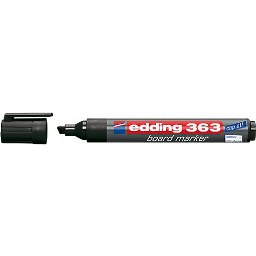 edding Whiteboard Marker 363, Keilspitze, 10 Stück, schwarz