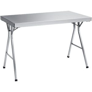 Edelstahl-Arbeitstisch mit klappbarem Fußgestell, 1400x600x850 mm Edelstahl-Arbeitstisch mit klappbarem Fußgestell, 1400x600x850 mm