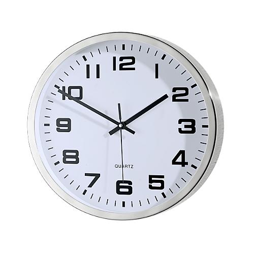 Edelstahl Quarz-Wanduhr, rund, ø 300 mm