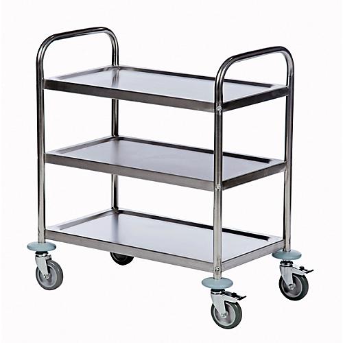 Edelstahl-Tischwagen 3 Etagen, 825 x 500 mm