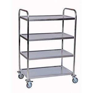 Edelstahl-Tischwagen 4 Etagen, 825 x 500 mm Edelstahl-Tischwagen 4 Etagen, 825 x 500 mm