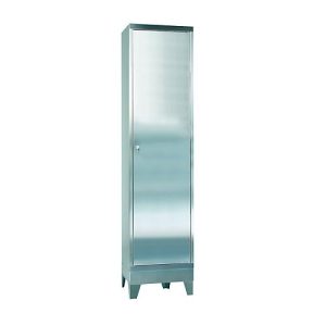 Edelstahl-Vitrinenschrank, 1-türig, mit 4 Füßen, B 500 x T 400 x H 2000 mm Edelstahl-Vitrinenschrank, 1-türig, mit 4 Füßen, B 500 x T 400 x H 2000 mm
