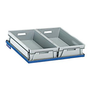 Einlegeboden Stahlrahmen für Kästen im Euromaß, B 620 x T 410 mm