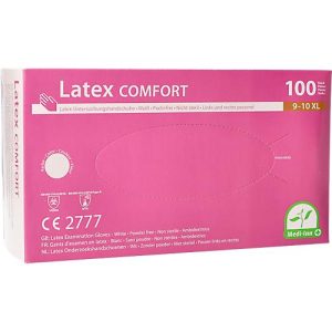 Einmalhandschuhe Medi-Inn® PS Latex Comfort, für links & rechts, puderfrei, nicht steril, lebensmittelgeeignet, Größe XL, Naturlatex, weiß, 100 Stück Einmalhandschuhe Medi-Inn® PS Latex Comfort, für links & rechts, puderfrei, nicht steril, lebensmittelgeeignet, Größe XL, Naturlatex, weiß, 100 Stück