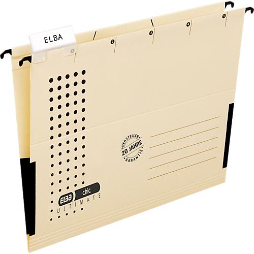 ELBA chic® ULTIMATE Hängetasche, für Formate bis DIN A4, Recyclingkarton, 25 Stück, chamois