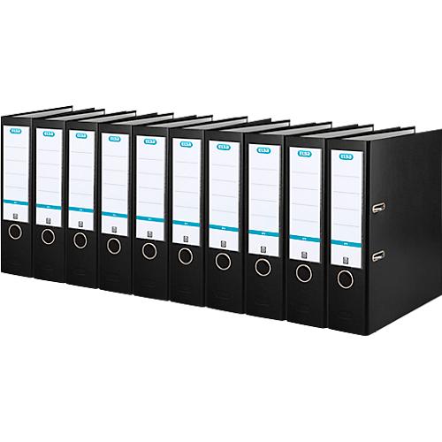 ELBA Ordner smart, DIN A4, Rückenbreite 80 mm, 10 Stück, schwarz