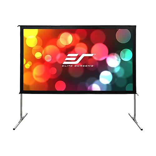 Elite Screens Yard Master 2 Series OMS150H2-DUAL - Projektionsschirm mit Beinen - 381 cm (150') - 16:9 - Wraith Veil Dual - Black Trim, silber Rahmen