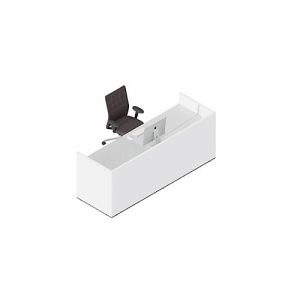Empfangstheke Basic C, weiß, B 2476 mm Empfangstheke Basic C, weiß, B 2476 mm