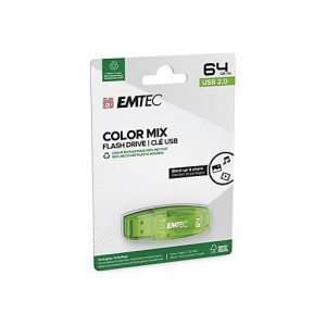 EMTEC Color Mix C410 – USB-Flash-Laufwerk – 64 GB – USB 2.0 – grün EMTEC Color Mix C410 – USB-Flash-Laufwerk – 64 GB – USB 2.0 – grün