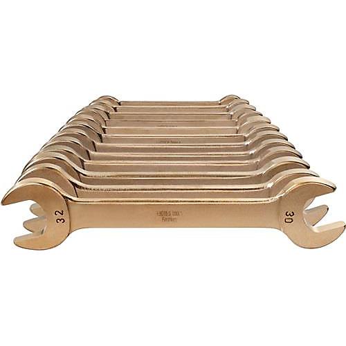 Endres tools Doppelmaulschlüsselset, 12-teilig, SW 6-32 mm, Aluminium-Mehrstoff-Bronze, funkenfrei, Sechskant