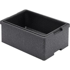 EPP-Isolierbox für Isolierbehälter, 23 l, mit Griffleiste, stapelbar, L 560 x B 360 x H 180 mm, schwarz EPP-Isolierbox für Isolierbehälter, 23 l, mit Griffleiste, stapelbar, L 560 x B 360 x H 180 mm, schwarz