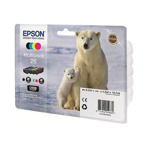 Epson 26 Multipack – 4er-Pack – Schwarz, Gelb, Cyan, Magenta – original – Tintenpatrone