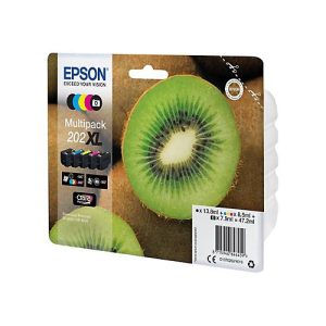 Epson Multipack 202XL – 5er-Pack – mit hoher Kapazität – Schwarz, Gelb, Cyan, Magenta, Photo schwarz – original – Tintenpatrone Epson Multipack 202XL – 5er-Pack – mit hoher Kapazität – Schwarz, Gelb, Cyan, Magenta, Photo schwarz – original – Tintenpatrone