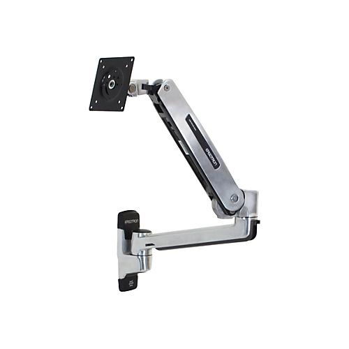 Ergotron LX - Befestigungskit (Steh-Sitz-Arm, Verlängerung, Basis, VESA-Adapter) - für LCD-Display - Kapazität 3,2 - 11,3 kg - Polished Aluminum