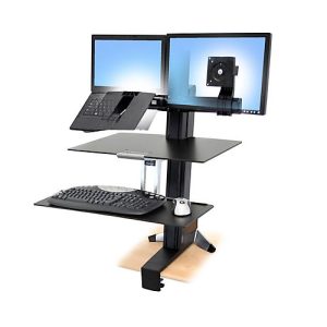 Ergotron WorkFit-S Dual, für 2 LCD-Monitore, mit Arbeitsfläche, Tragkraft bis 11,3 kg Ergotron WorkFit-S Dual, für 2 LCD-Monitore, mit Arbeitsfläche, Tragkraft bis 11,3 kg