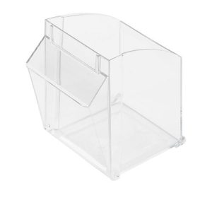 Ersatz Klappkastenbehälter für Kleinteilemagazin MultiStore, Reihengröße 5, Volumen 1,1 l, B 100 x T 97 x H 108 mm, Polystyr., 1 St.