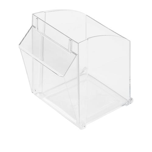 Ersatz Klappkastenbehälter für Kleinteilemagazin MultiStore, Reihengröße 5, Volumen 1,1 l, B 100 x T 97 x H 108 mm, Polystyr., 1 St.