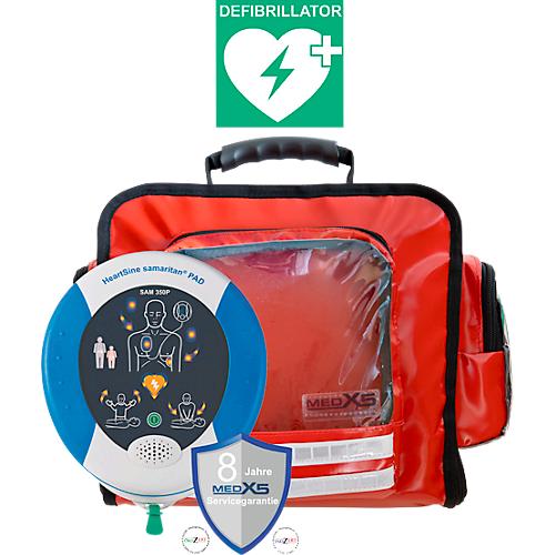 Erste-Hilfe-Wandtasche MedX5, mit Defibrillator SAM350P & Befüllung nach DIN 13157