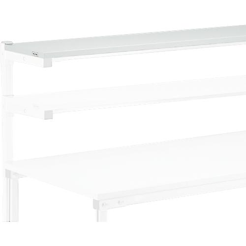 ESD-Etagenbord Treston SH 180, bis 50 kg, B 1800 x T 310 x H 1550 mm, höhenverstellbar, Spanplatte, lichtgrau RAL 7035