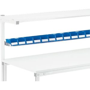 ESD-Kästenbord Treston, für Arbeitstisch TPH, B 1200 x T 141 x H 30 mm, Stahl, hellgrau ESD-Kästenbord Treston, für Arbeitstisch TPH, B 1200 x T 141 x H 30 mm, Stahl, hellgrau
